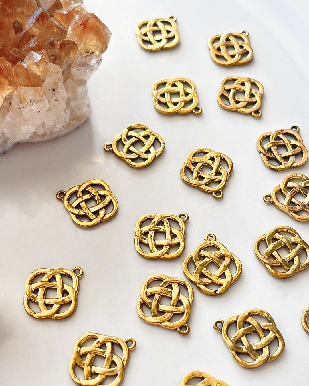 Celtic Knot Brass Charm Pendant