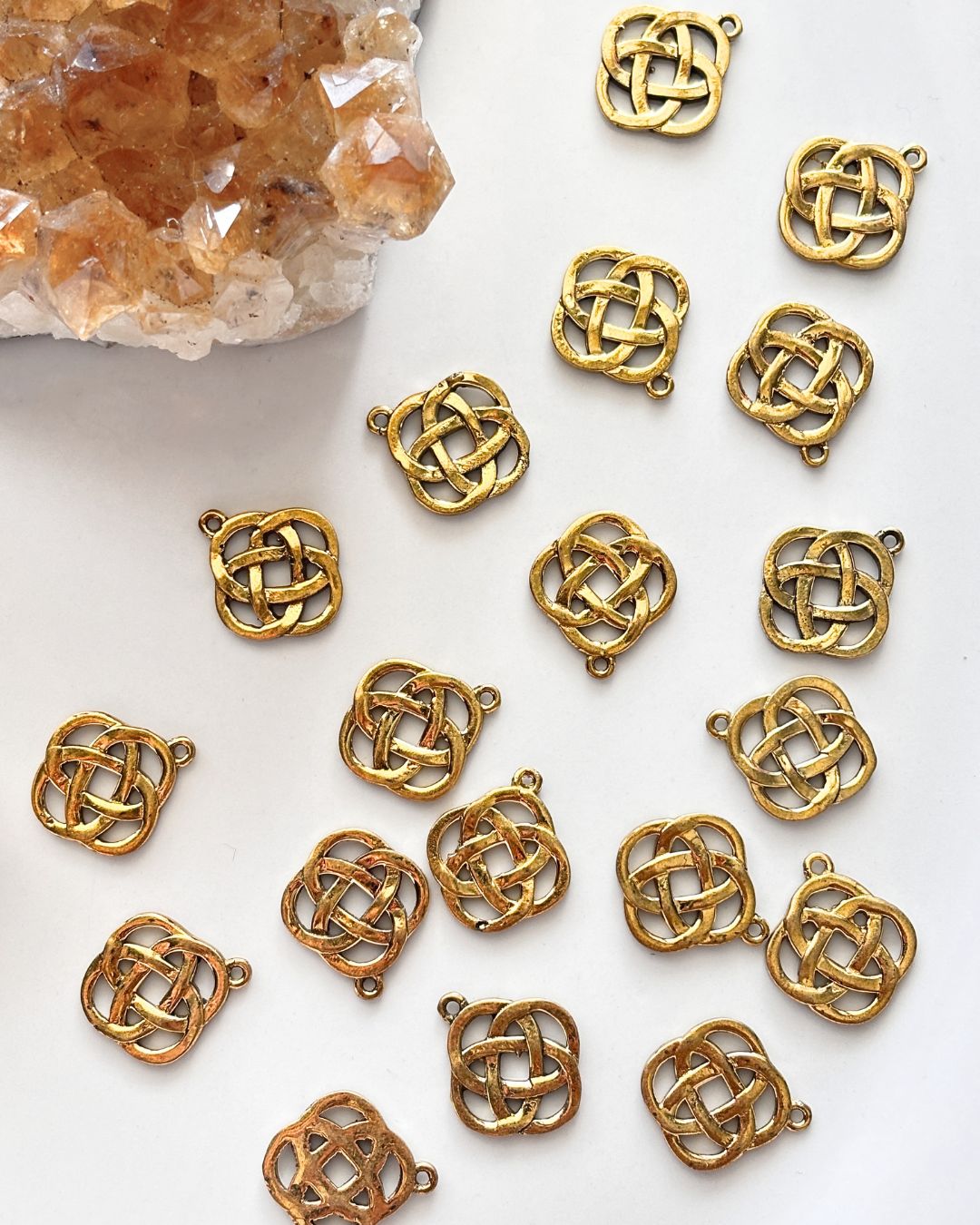 Celtic Knot Brass Charm Pendant - Image 4