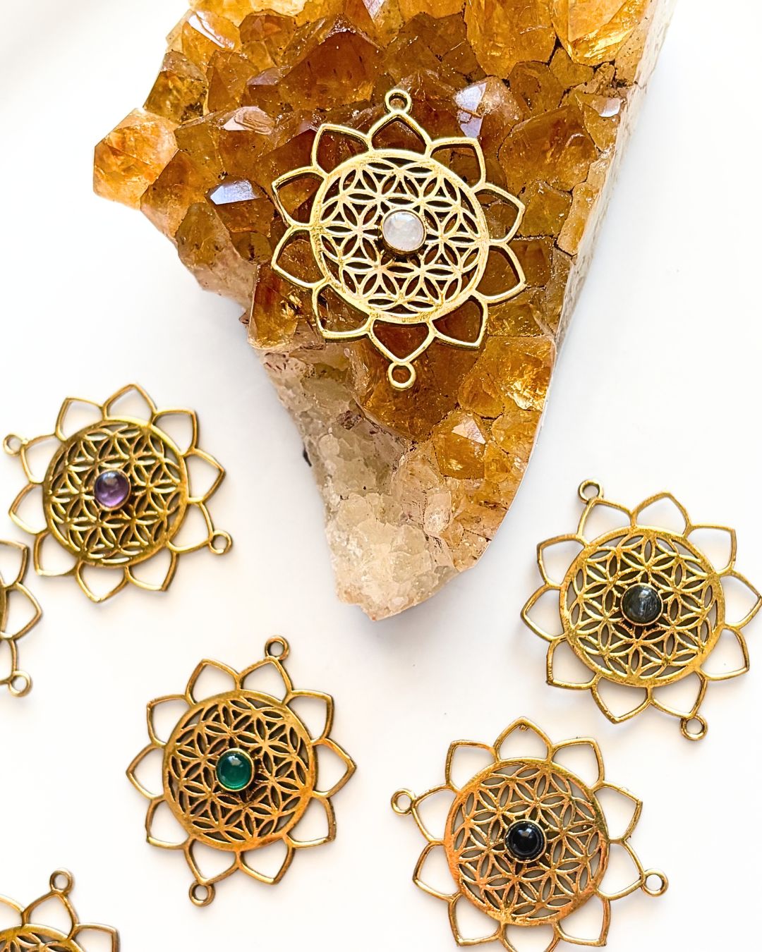 Large Mandala Brass Connector - Image 4