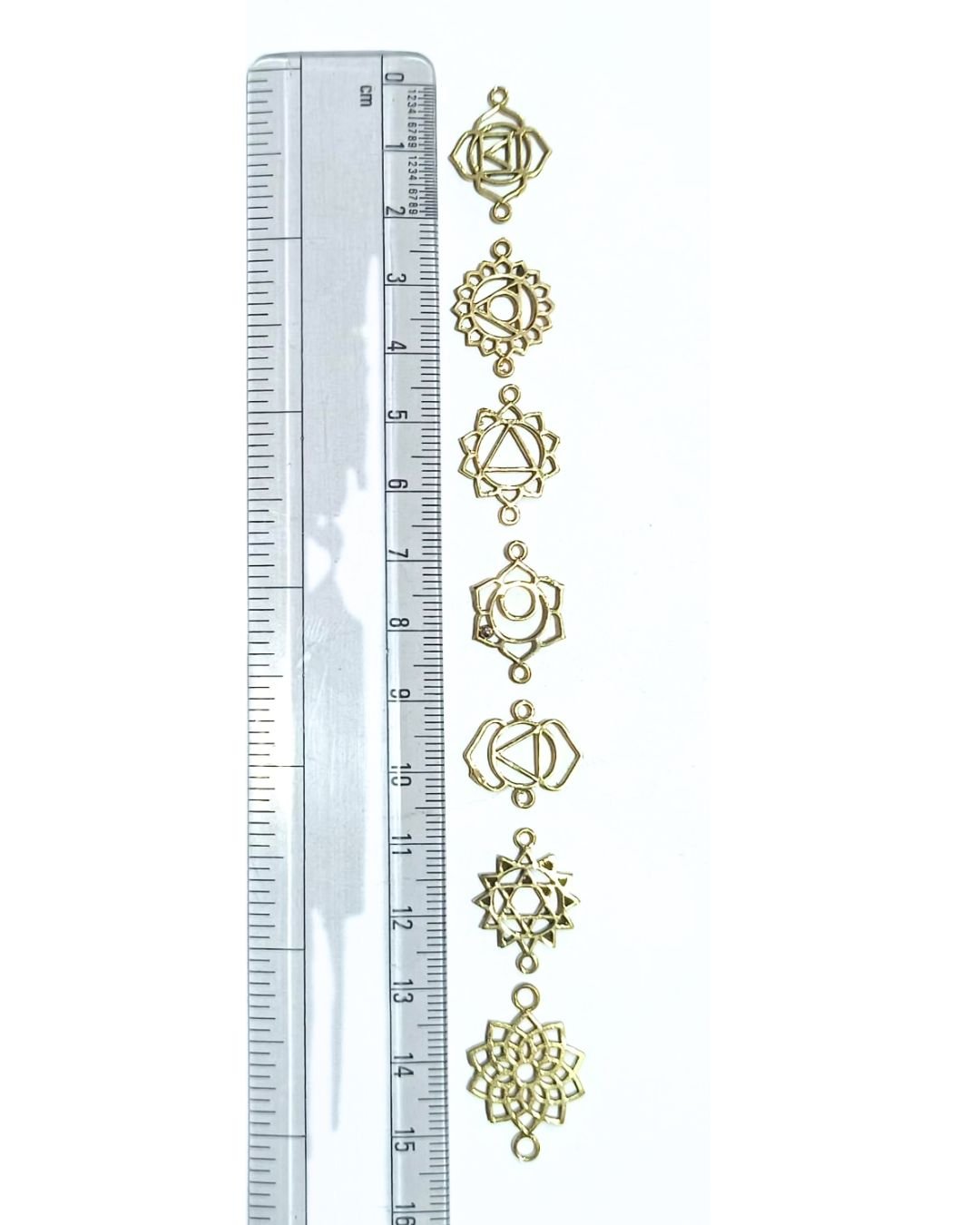 Chakra Symbol Brass Connector Set - Image 3