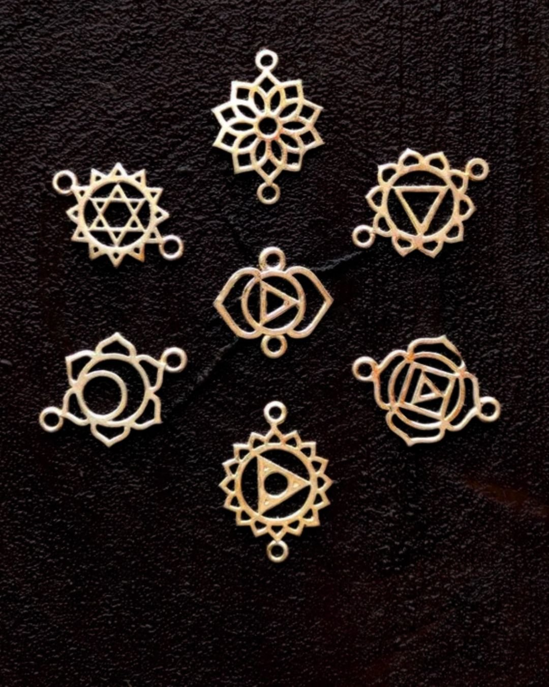 Chakra Symbol Brass Connector Set - Image 2