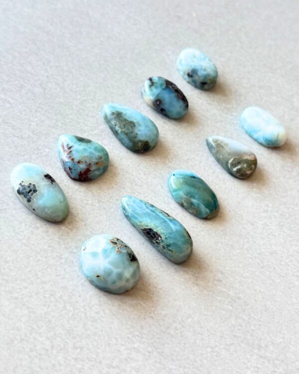 Natural Larimar Cabochon – Choose Your Piece
