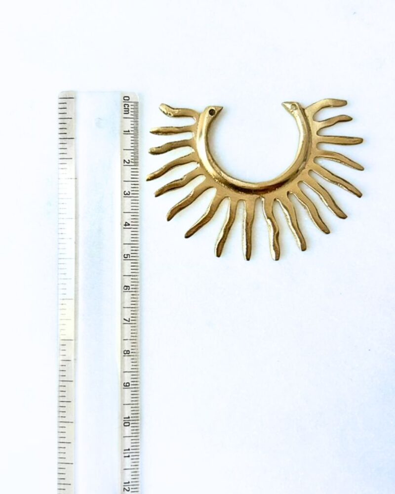 Radiant Sun Brass Pendant - Image 3