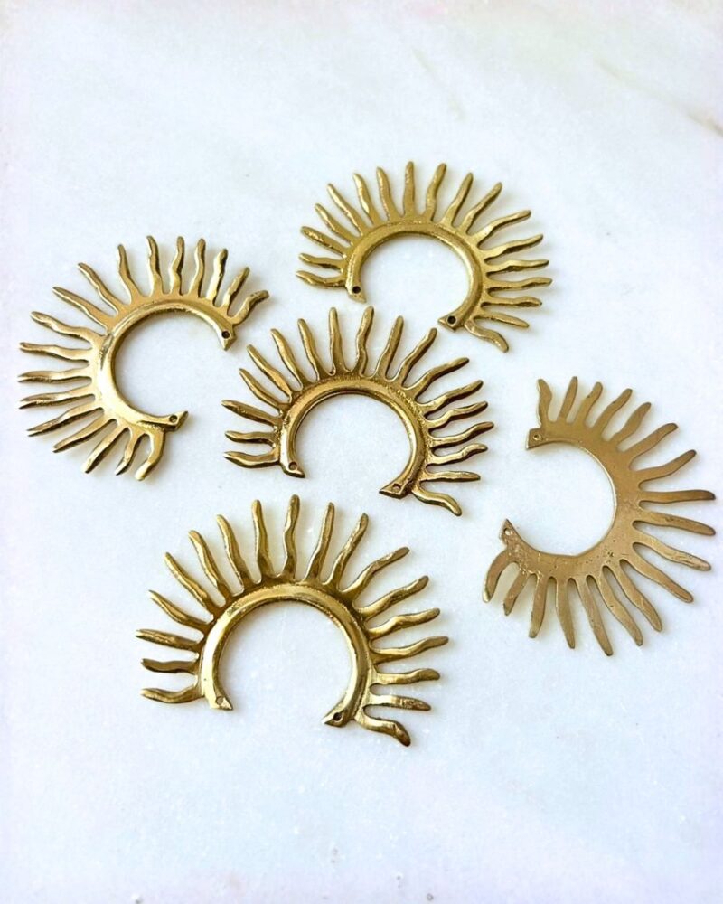 Radiant Sun Brass Pendant - Image 2